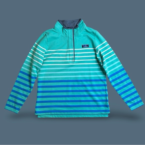 Women’ LL Bean Cotton Rugby Shirt - Size Medium - Picture 1 of 4